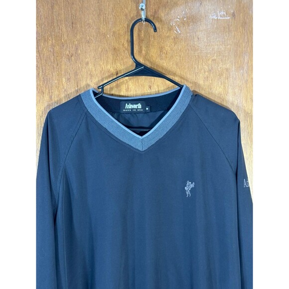 Vintage Ashworth Windbreaker Jacket Golf Men’s Medium USA Black - Picture 2 of 11